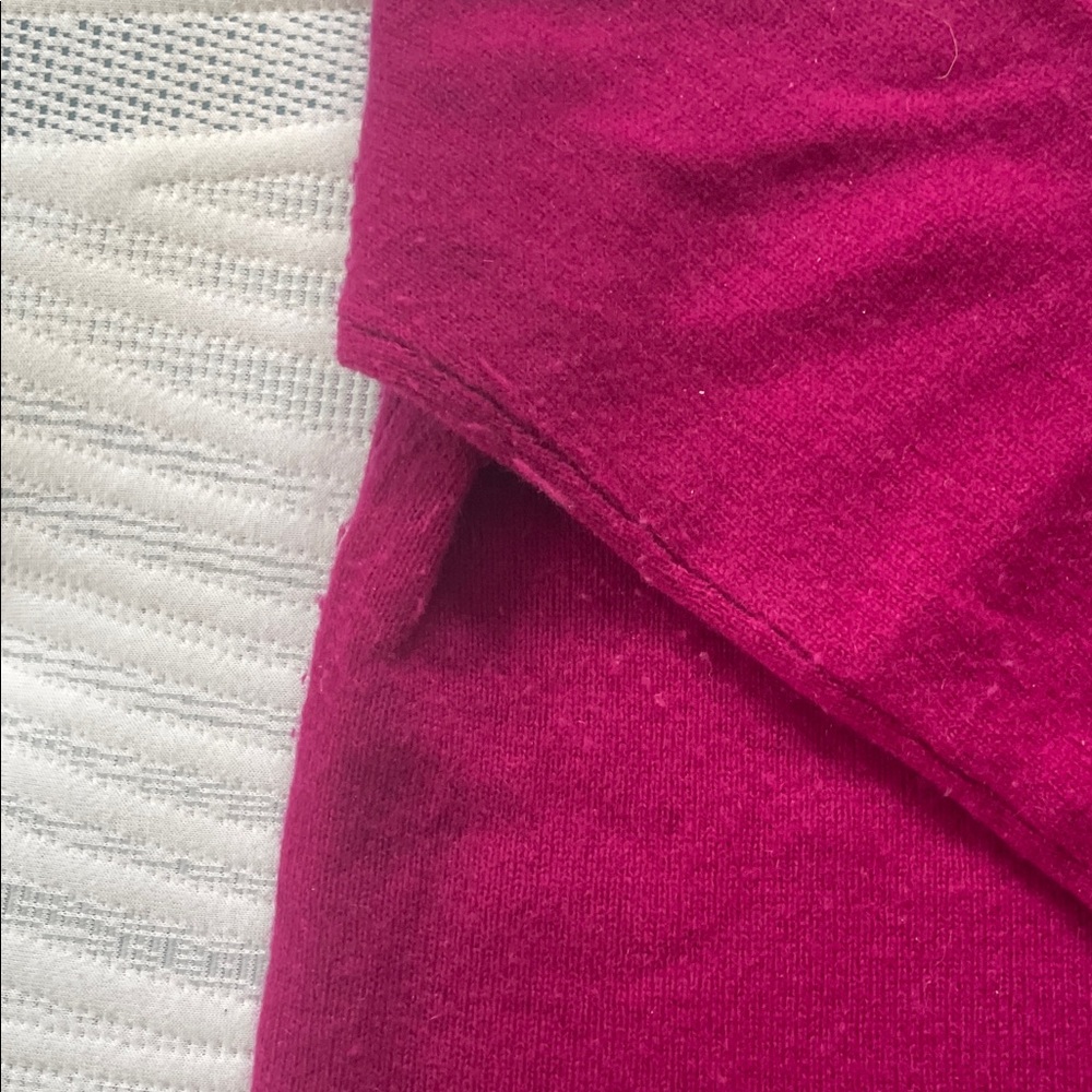 Nordstrom Women's Cashmere V-Neck Sweater - Magenta - Picture 3 of 5
